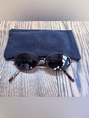 Vintage J. Crew Mini Oval Tortoise Sunglasses